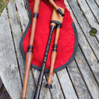 Cornemuse du centre 14pouces (LA), Cormier, bagues corne, Hautbois ebène