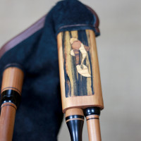 Cornemuse du centre 14" (La), Cormier, hautbois Ebène, bagues corne et ébène. Marqueterie Carpe