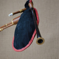 Schafferpfife 16 pouces. Hautbois en Ebène Corps Cormier, bagues buis